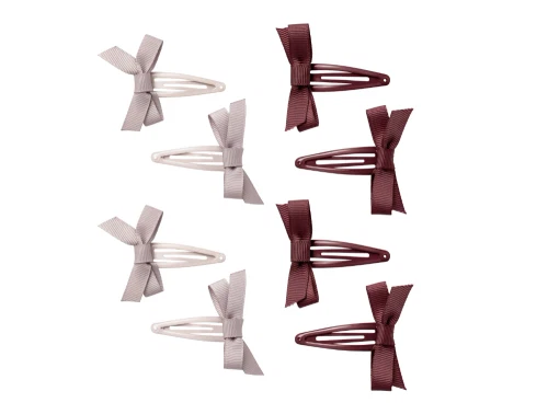 Lil Atelier etherea/peppercorn hårspænder (8-pack)